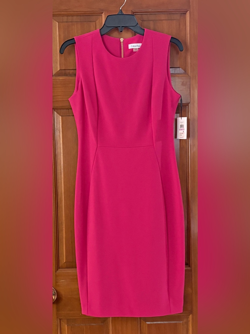 Calvin Klein Bright Fuchsia Sleeveless Sheath Dress